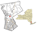 Westchester County New York incorporated and unincorporated areas Thornwood highlighted